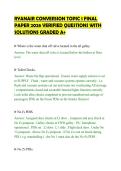 RYANAIR CONVERSION TOPIC 1 FINAL&NewLine;PAPER 2026 VERIFIED QUESTIONS WITH&NewLine;SOLUTIONS GRADED A&plus;&NewLine;