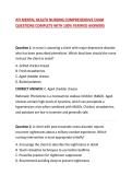 ATI MENTAL HEALTH NURSING COMPREHENSIVE EXAM QUESTIONS COMPLETE WITH 100&percnt; VERIFIED ANSWERS