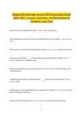 Responsible Beverage Service &lpar;RBS&rpar; Exam Study Guide 2026&ndash;2027 Practice Questions&comma; Verified Answers & Complete Exam Prep