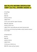 BASI PILATES MIDTERM CERTIFICATION&NewLine;SCRIPT 2026 FULL ANSWERS GRADED A&plus;