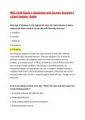 NSG 3160 Exam 1 Health Assessment Questions and Correct Answers&vert; Latest Update- Galen