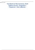 Test Bank for Neuroscience by Dale Purves&vert;&vert;ISBN&colon;9781605353807