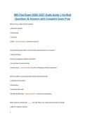 RBS Final Exam 2026&ndash;2027 Study Guide Verified Questions & Answers with Complete Exam Prep