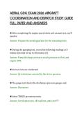 AERIAL CDC EXAM 2026 AIRCRAFT&NewLine;COORDINATION AND DISPATCH STUDY GUIDE&NewLine;FULL PAPER AND ANSWERS