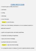 CHIMA MOCK EXAM &vert; QUESTIONS & ANSWERS &vert; COMPREHENSIVE CANADIAN HEALTH INFORMATION MANAGEMENT ASSOCIATION &lpar;CHIMA&rpar; CERTIFICATION STUDY GUIDE &vert; VERIFIED ANSWERS