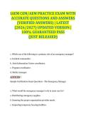 IAEM CEM&sol;AEM PRACTICE EXAM WITH ACCURATE QUESTIONS AND ANSWERS &lpar;VERIFIED ANSWERS&rpar; &vert; LATEST &lpar;2026&sol;2027&rpar; UPDATED VERSION &vert; 100&percnt; GUARANTEED PASS &lbrace;JUST RELEASED&rcub;