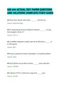 SAE 609 ACTUAL TEST PAPER QUESTIONS&NewLine;AND SOLUTIONS COMPLETE STUDY GUIDE