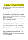 USPS SSA 421 Academy Exam with All Correct & 100&percnt; Verified Answers &vert;Latest Update &vert;Already Graded A&plus;