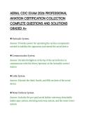 AERIAL CDC EXAM 2026 PROFESSIONAL&NewLine;AVIATION CERTIFICATION COLLECTION&NewLine;COMPLETE QUESTIONS AND SOLUTIONS&NewLine;GRADED A&plus;