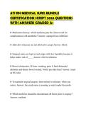 ATI RN MEDICAL SURG BUNDLE&NewLine;CERTIFICATION SCRIPT 2026 QUESTIONS&NewLine;WITH ANSWERS GRADED A&plus;