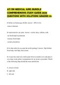 ATI RN MEDICAL SURG BUNDLE&NewLine;COMPREHENSIVE STUDY GUIDE 2026&NewLine;QUESTIONS WITH SOLUTIONS GRADED A&plus;