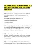 ATI RN MEDICAL SURG BUNDLE PRACTICE&NewLine;TEST 2026 QUESTIONS WITH SOLUTIONS&NewLine;GRADED A&plus;