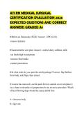 ATI RN MEDICAL SURGICAL&NewLine;CERTIFICATION EVALUATION 2026&NewLine;EXPECTED QUESTIONS AND CORRECT&NewLine;ANSWERS GRADED A&plus;