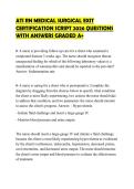 ATI RN MEDICAL SURGICAL EXIT&NewLine;CERTIFICATION SCRIPT 2026 QUESTIONS&NewLine;WITH ANSWERS GRADED A&plus;
