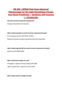 NR 568 &sol; NR568 Final Exam Advanced Pharmacology for the Adult-Gerontology Primary Care Nurse Practitioner &vert; Questions with Answers &vert;&ndash; Chamberlain