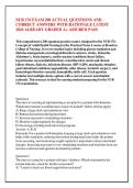 NUR 176 EXAM 200 ACTUAL QUESTIONS AND &NewLine;CORRECT ANSWERS WITH RATIONALE LATEST &NewLine;2026 ALREADY GRADED A&plus; ASSURED PASS 