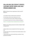 SAFe APM HIGH-YIELD PRODUCT STRATEGY&comma;&NewLine;CUSTOMER CENTRIC DESIGN&comma; AND VALUE&NewLine;STREAMS SUMMARY 2026&NewLine;