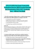 LPN&sol;LVN HESI Exit Exam Preparation &NewLine;Evaluation Elsevier HESI Practical Nursing &NewLine;Exit Examination 2026&sol;2027 Academic &NewLine;Year &ndash; Official Test Bank 