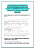 DOT Certification Exam Evaluation &NewLine;2026&sol;2027 Comprehensive Practice &NewLine;Examination for FMCSA National Registry &NewLine;Verified Questions with Answers and &NewLine;Rationales