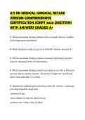 ATI RN MEDICAL SURGICAL RETAKE&NewLine;VERSION COMPREHENSIVE&NewLine;CERTIFICATION SCRIPT 2026 QUESTIONS&NewLine;WITH ANSWERS GRADED A&plus;