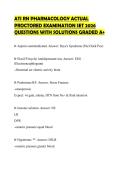 ATI RN PHARMACOLOGY ACTUAL&NewLine;PROCTORED EXAMINATION SET 2026&NewLine;QUESTIONS WITH SOLUTIONS GRADED A&plus;