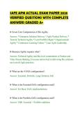 SAFE APM ACTUAL EXAM PAPER 2026&NewLine;VERIFIED QUESTIONS WITH COMPLETE&NewLine;ANSWERS GRADED A&plus;&NewLine;