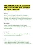 SAFE APM CERTIFICATION REVIEW 2026&NewLine;PRACTICE QUESTIONS WITH ACCURATE&NewLine;SOLUTIONS GRADED A&plus;