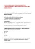 PSI LIFE&comma; ACCIDENT&comma; HEALTH PRACTICE EXAM QUESTIONS COMPREHENSIVE PRACTICE EXAM 200 QUESTIONS COMPLETE WITH VERIFIED ANSWERS