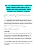 NSG 3280 Pathophysiology Exam 4 Review Galen College of Nursing Actual Exam 2026&sol;2027 &vert; Complete Exam-Style Questions with Detailed Rationales &vert; Pass Guaranteed &ndash; A&plus; Graded