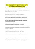 MK1 SWE STUDY QUESTIONS WITH CORRECT ANSWERS 2026