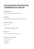 SALES MANAGEMENT CERTIFICATION EXAM&NewLine;COMPREHENSIVE STUDY GUIDE 2026