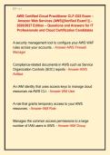 AWS Certified Cloud Practitioner CLF-C02 Exam &ndash; &NewLine;Amazon Web Services &lpar;AWS&rpar;&vert;&vert;Verified Exam&excl;&excl;&vert;&vert; &ndash; &NewLine;2026&sol;2027 Edition &ndash; Questions and Answers for IT &NewLine;Professionals and Cloud Certification Candidates 