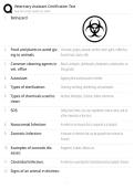 Veterinary Assistant Certification Test EXAM STUDY GUIDE 2026&sol;2027 ACCURATE QUESTIONS WITH CORRECT DETAILED SOLUTIONS &vert;&vert; 100&percnt; GUARANTEED PASS NEWEST VERSION