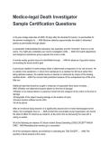 Medico-legal Death Investigator Sample Certification Questions and Explained Answers &lpar;2026&sol;2027&rpar;&NewLine;&NewLine;