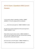 AS 411 Exam 2 Questions With Correct Answers&period;