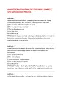 ABMDI CERTIFICATION EXAM PREP QUESTIONS COMPLETE WITH 100&percnt; CORRECT ANSWERS