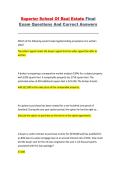 Superior School of Real Estate &ndash; Final Exam Questions and Answers