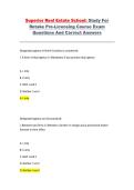 Superior Real Estate School &ndash; Pre-Licensing Retake Exam Questions and Answers
