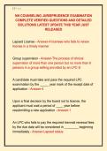 NH COUNSELING JURISPRUDENCE EXAMINATION &NewLine;COMPLETE VERIFIED QUESTIONS AND DETAILED &NewLine;SOLUTIONS LATEST UPDATE THIS YEAR JUST &NewLine;RELEASED