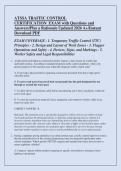 ATSSA TRAFFIC CONTROL &NewLine;CERTIFICATION  EXAM with Questions and &NewLine;Answers&sol;Plus a Rationale Updated 2026 A&plus;&sol;Instant &NewLine;Download PDF 
