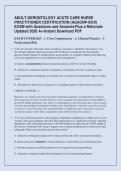 ADULT-GERONTOLOGY ACUTE CARE NURSE &NewLine;PRACTITIONER CERTIFICATION &lpar;AGACNP-BC&reg;&rpar; &NewLine;EXAM with Questions and Answers&sol;Plus a Rationale &NewLine;Updated 2026 A&plus;&sol;Instant Download PDF 
