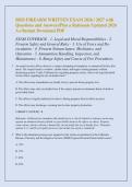 BSIS FIREARM WRITTEN EXAM 2026 &sol; 2027 with &NewLine;Questions and Answers&sol;Plus a Rationale Updated 2026 &NewLine;A&plus;&sol;Instant Download PDF 