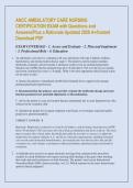 ANCC AMBULATORY CARE NURSING &NewLine;CERTIFICATION EXAM with Questions and &NewLine;Answers&sol;Plus a Rationale Updated 2026 A&plus;&sol;Instant &NewLine;Download PDF 
