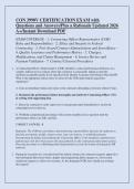 CON 3990V CERTIFICATION EXAM with &NewLine;Questions and Answers&sol;Plus a Rationale Updated 2026 &NewLine;A&plus;&sol;Instant Download PDF 