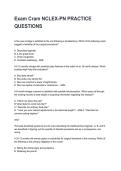 Exam Cram NCLEX-PN PRACTICE QUESTIONS  and Explained Answers &lpar;2026&sol;2027&rpar;&NewLine;