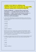 ALBERTA ELECTRICIAN APPREnticeship &NewLine;CERTIFICATION EXAM with Questions and Answers&sol;Plus &NewLine;a Rationale Updated 2026 A&plus;&sol;Instant Download PDF 