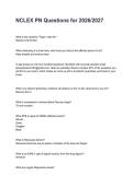 NCLEX PN Questions for 2026&sol;2027&NewLine;