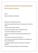 LR BSN 206 Hallmark Final Exam Questions With Correct Answers 