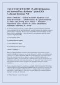  FAC-C CERTIFICATION EXAM with Questions &NewLine;and Answers&sol;Plus a Rationale Updated 2026 &NewLine;A&plus;&sol;Instant Download PDF 