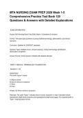MTA NURSING EXAM PREP 2026 Week 1-5 Comprehensive Practice Test Bank 120 Questions & Answers with Detailed Explanations&period;pdf&NewLine;&NewLine;